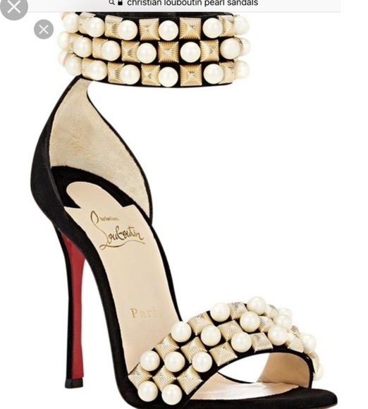 Christian louboutin pearl sandals new arrivals
